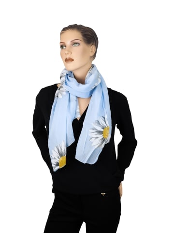 collezione alessandro Leichter Schal " Softflower " in blau