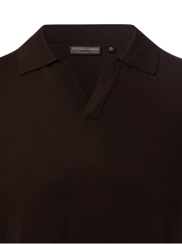 Finshley & Harding Strick-Poloshirt in schoko - 0001