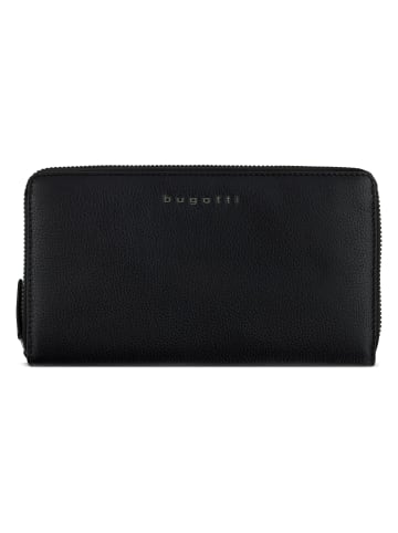 Bugatti Mira Geldbörse RFID Schutz Leder 19 cm schwarz