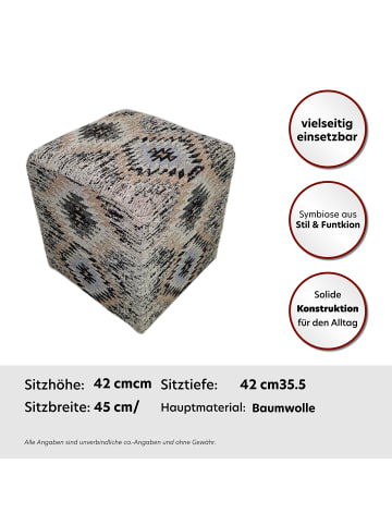Kayoom Sitzkissen Solitaire Pouf in grau