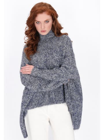 DreiMaster Women Poncho in navy melange