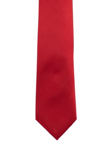 Roy Robson Krawatte aus 100% Seide - mit feiner Musterung in dark red