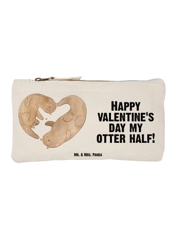 Mr. & Mrs. Panda kosmetiktäschchen Otter Valentine mit Spruch in Weiß