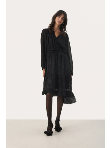 PART TWO Kleid MunyaPW Lockere Passform in Black Scratch Print