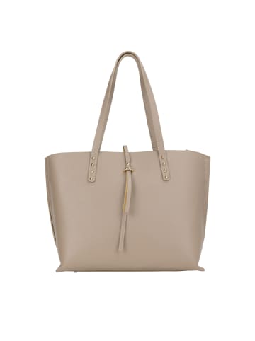 Usha Leder Shopper in Hell Taupe