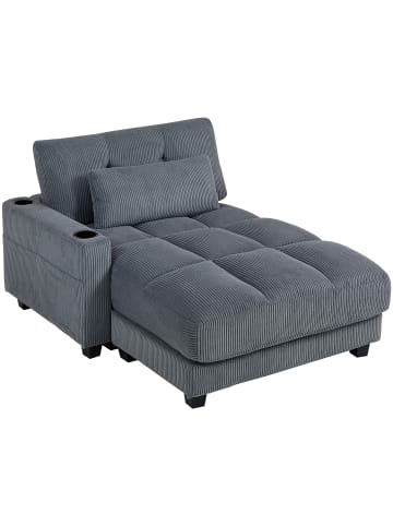 HOMCOM Schlafsofa in Dunkelgrau 147L x 114B x 86H cm