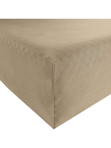 Erwin Müller Interlock-Jersey Spannbettlaken Nürnberg in taupe