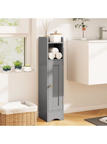 COSTWAY Toilettenschrank in Grau