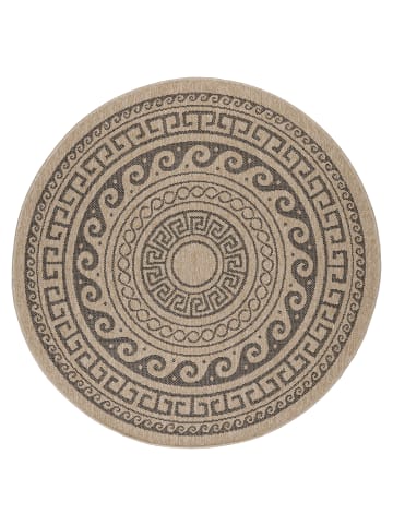 KADIMA DESIGN Teppich Outdoor Waschbar Vintage LOCARNO Strapazierfähig OEKO-TEX in Schwarz