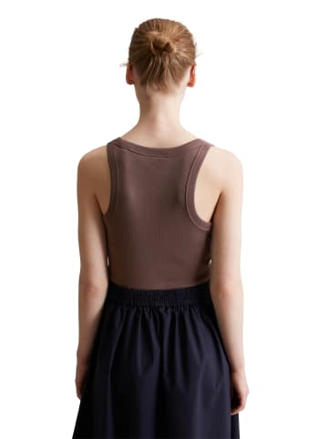 Marc O'Polo DENIM Ripp-Tanktop slim in Brown Coffee