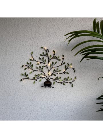 STAR Trading Solar-Wandleuchte ,Tree of Life',  dekorativer Lebensbaum mit Tautropf