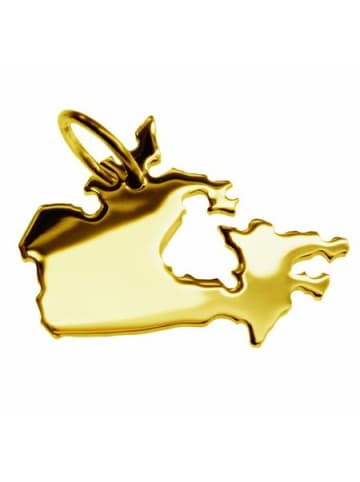 Schmuckador Anhänger der Landkarte Kanada in massiv 333 Gelbgold in gold