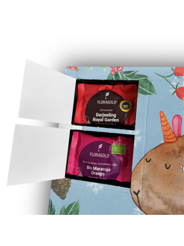Mr. & Mrs. Panda Tee Adventskalender Einhorn Meerschweinchen mit... in Eisblau