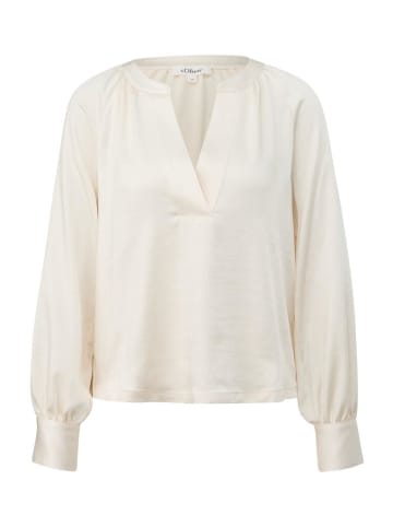 S.OLIVER RED LABEL Langarmbluse in creme