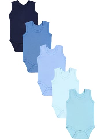 TupTam Baby Jungen Achselbody 5er Pack in blau/grün