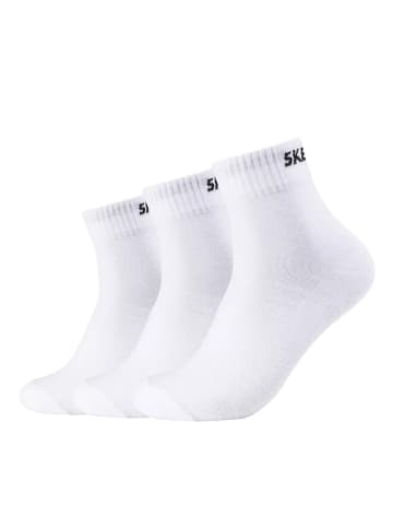 Skechers Socken Unisex 3p Basic Quarter Mesh Ventilation in White