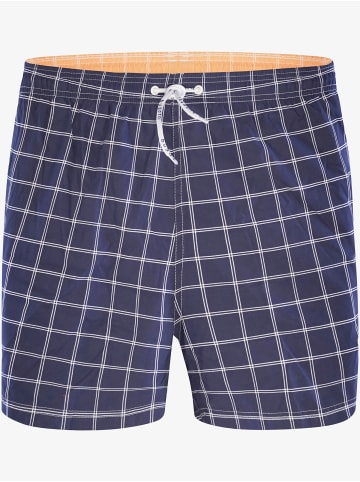 Bugatti Badeshorts Style Marte in navy/check