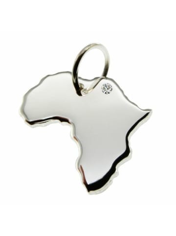 Schmuckador Anhänger Afrika mit Brillant 925 Silber in silber