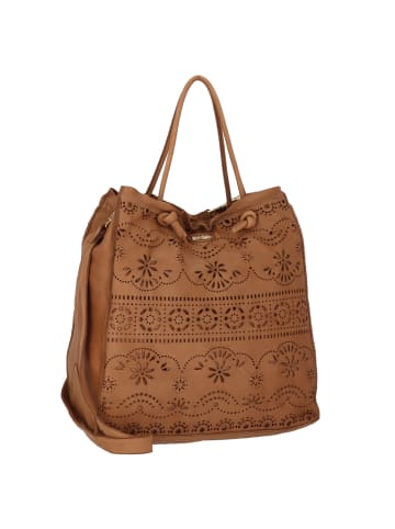 Caterina Lucchi Handtasche Leder 36 cm in cognac