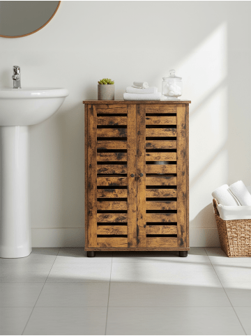 VASAGLE Badschrank in Braun - (B)30 x (H)82 x (T)60 cm