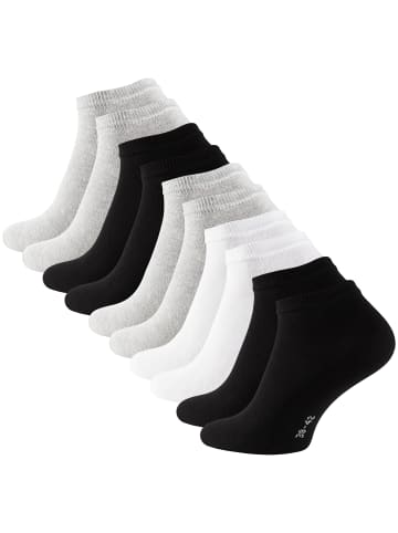 Stark Soul® Essentials Sneaker-Socken 10 Paar in Schwarz/Weiss/Grau-Mix