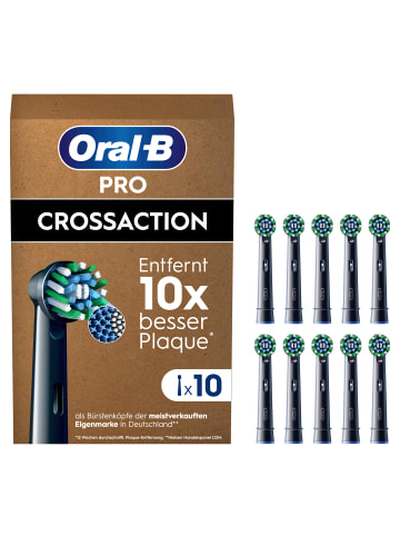 Oral-B Aufsteckbürsten "Pro - CrossAction" in Schwarz (10er-Box)