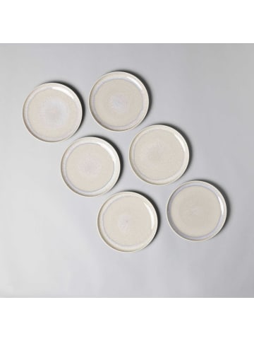 like. by Villeroy & Boch 6er Set Speiseteller Perlemor Sand in ø 27,1 cm in beige