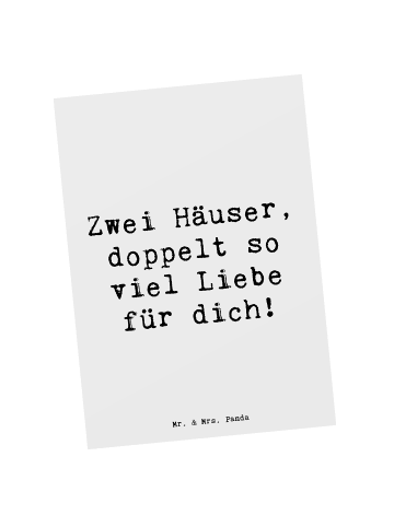 Mr. & Mrs. Panda Wanddeko Spruch Trennung von den Eltern mit Spruch in Weiß