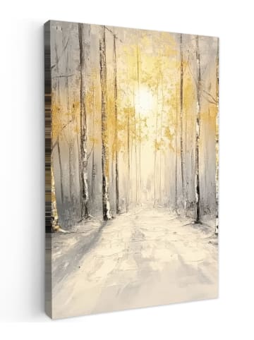 OnlyWow Leinwand Bilder Grau
