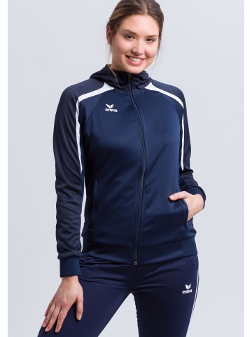 erima Liga 2.0 Trainingsjacke mit Kapuze in new navy/dark navy/weiss