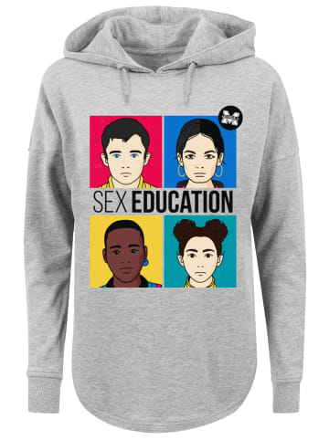 F4NT4STIC Oversized Hoodie Sex Education Teen Illustrated Netflix TV Series in grau