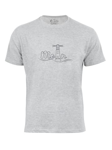 Cotton Prime® Leuchtturm T-Shirt - Moin in Grau