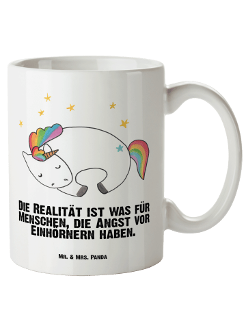 Mr. & Mrs. Panda Riesenkaffeetasse Einhorn Nacht mit Spruch in Weiß