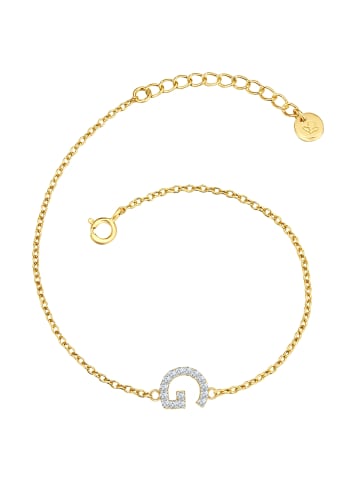 Glanzstücke München Armband Buchstabe G Sterling Silber Zirkonia in gelbgold