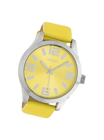 Oozoo Analog-Armbanduhr Oozoo Timepieces gelb extra groß (ca. 46mm)
