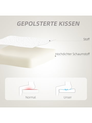 HOMCOM Schreibtischstuhl in Weiß 56L x 45B x 88H cm