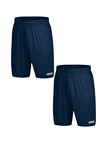 Jako Sporthose 2er-Set kurz Elastischer Bund Kordelzug in Marineblau