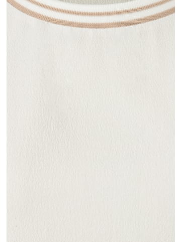 More & More Blusenshirt mit Kontrastabschlüssen in offwhite