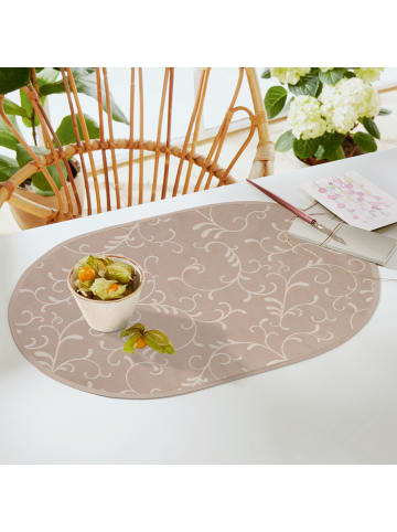 Erwin Müller Baumwollmischung Tischset 2er-Pack Essen in taupe