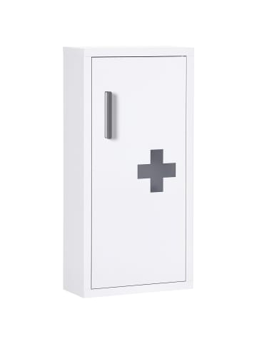 Kleankin Medizinschrank-30L x 12B x 60H cm-Weiß