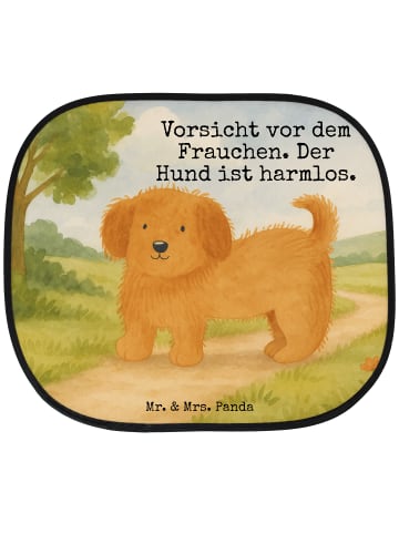 Mr. & Mrs. Panda Autosonnenschutz Hund Flauschig Design mit Spruch in Weiß