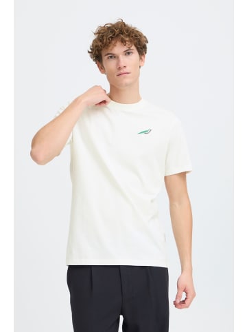 CASUAL FRIDAY Kurzarmshirt Rundhals Stickerei Regular Fit in Weiß