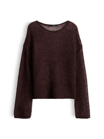 someday. Tivora Strickpullover mit Sheer Look in Mahogany