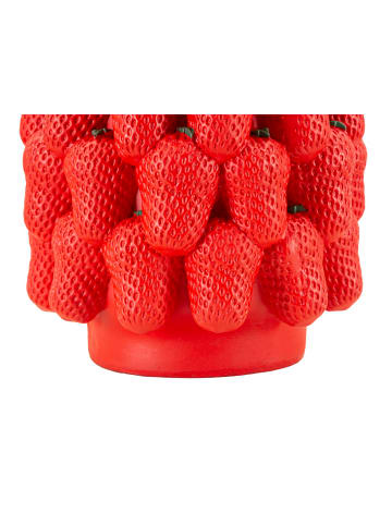 Mauro Ferretti Rote Harzvase aus Erdbeeren, Ø 20 x 32 cm