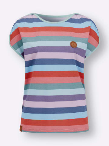 WITT WEIDEN Shirt in mint-rosé-geringelt