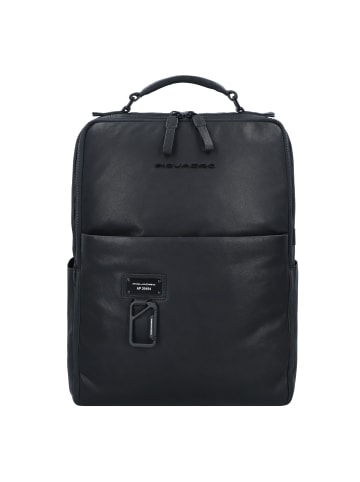 Piquadro Computer and  iPad  backpack with anti-theft cable in nero