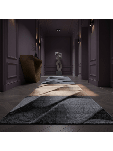 KADIMA DESIGN Teppich Handwäsche Kurzflor Abstrakte Wellen Polypropylen Wohnzimmer