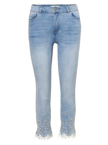 KOROSHI LANGE JEANS SCHMALE HOSE in blau