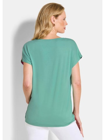 GOLDNER Blusenshirt Streifenshirt mit floralen Akzenten in bunt / geringelt