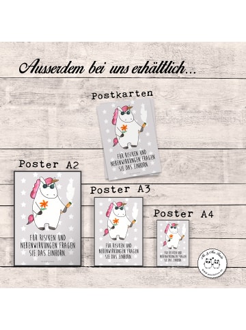 Mr. & Mrs. Panda wanddeko Einhorn Woodstock mit Spruch in Grau Pastell